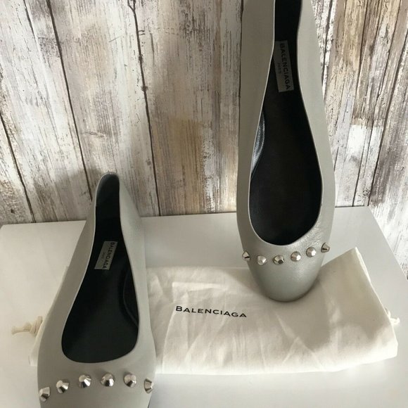 BALENCIAGA Gray 'Gris Perle' Lambskin Silver 39 - Picture 10 of 12